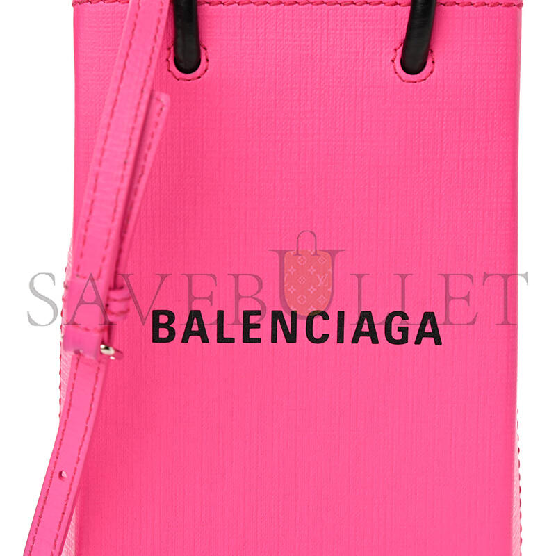 Ba*len*cia*ga shopping phone holder bag acid fuchsia 593826 (18*11*5cm)